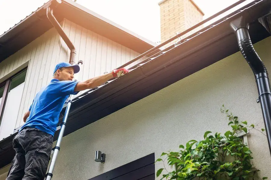 Gutter Guards work on a residential gutter system